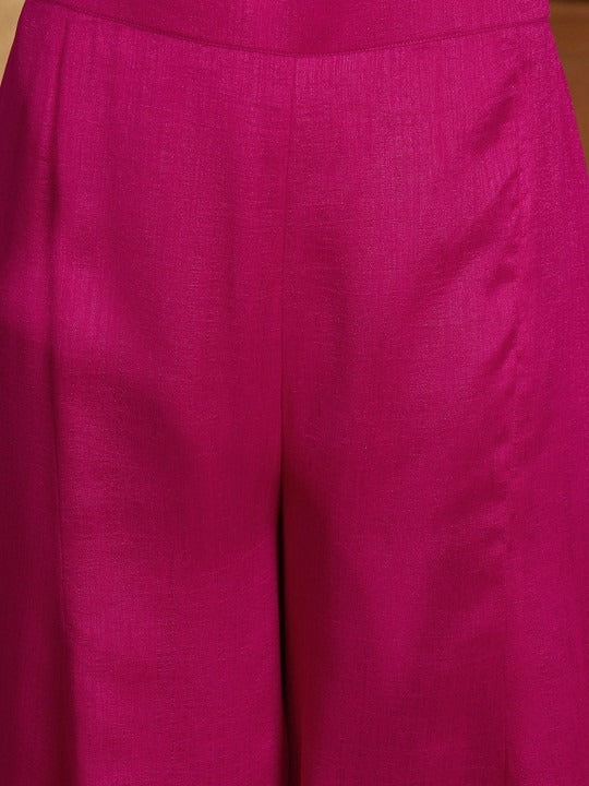 Floral Embroidered Zari And Sequinned Straight Kurta With Sharara & Dupatta